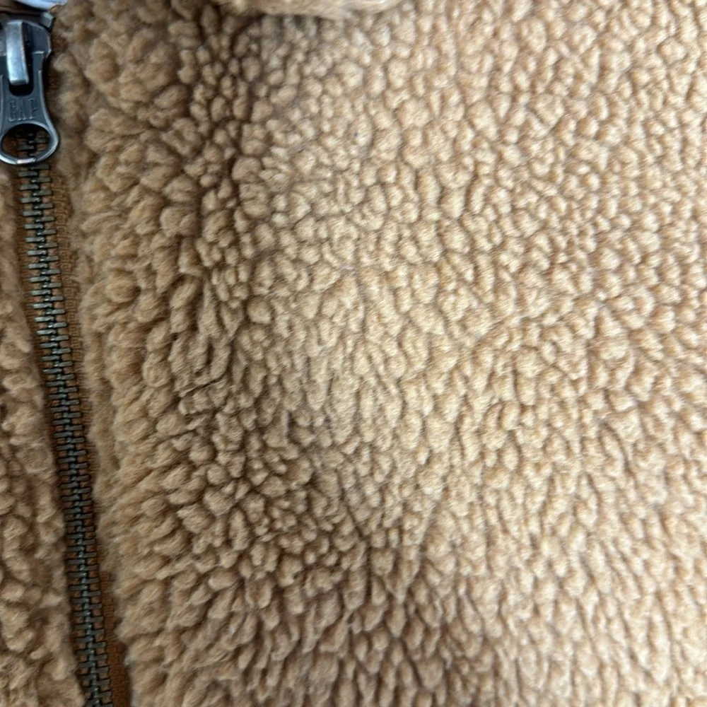 GAP Kids Large Camel Color Sherpa Style Zip Up Jacket